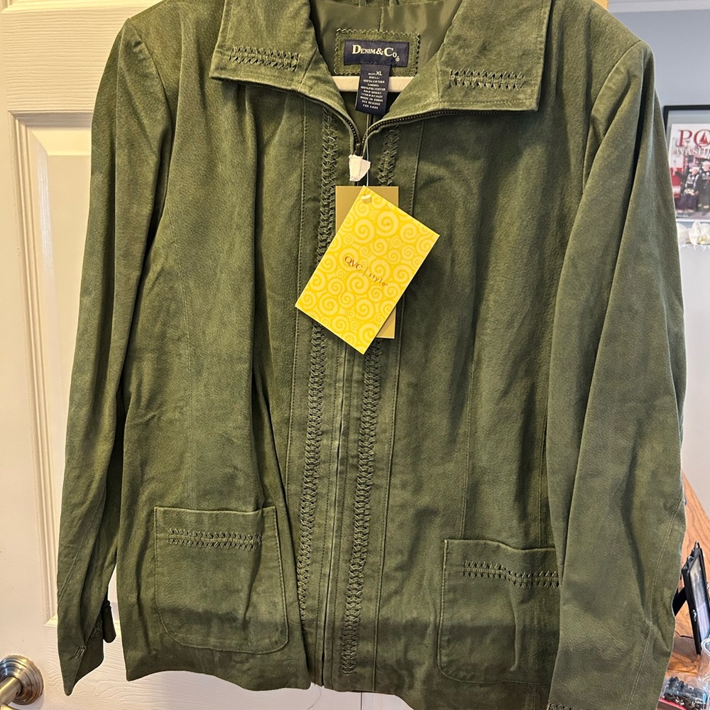 Denim&Co Olive Jacket with Pockets